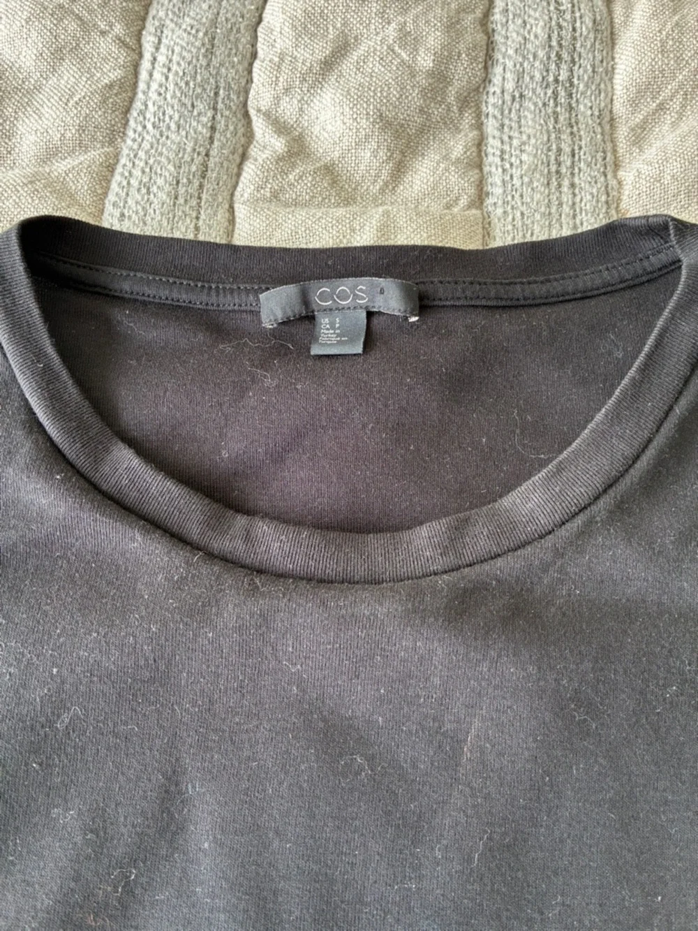 COS Black Short-Sleeve Mini A-Line Dress - Picture 2 of 7